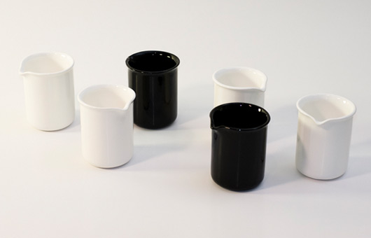 Labware black and white beakers homewares surya graf