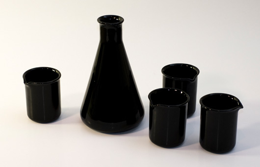 Labware black flask and beakers beakers homewares surya graf
